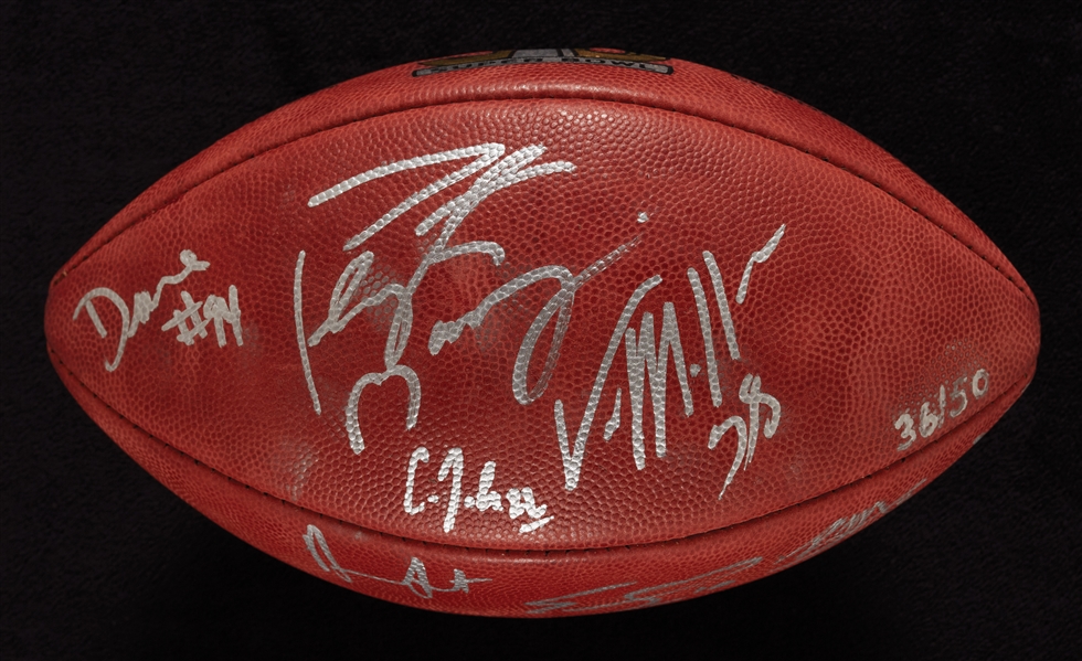 Denver Broncos Super Bowl 50 Multi-Signed Football with Peyton Manning (36/50) (Fanatics)