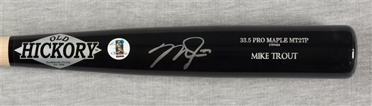 Mike Trout Signed Old Hickory Bat (MLB) (Fanatics) (BAS)