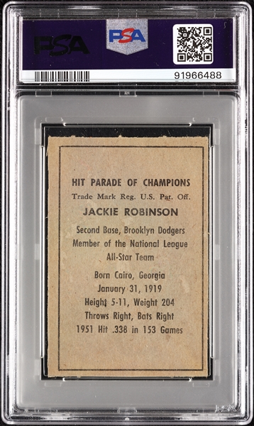 1952 Berk Ross Jackie Robinson PSA 3.5