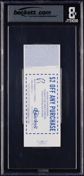 Peyton Manning Signed 49th TD Pass of Season Breaking Marino's Record Full Ticket - (Dec. 26, 2004) (Graded BAS 10)