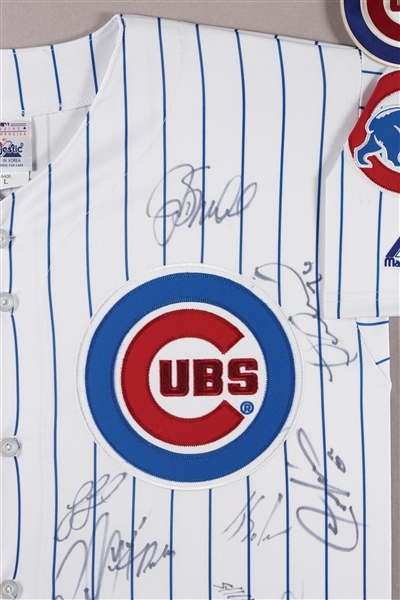 2015 Chicago Cubs Team-Signed Framed Home Jersey with (20) Signatures (JSA)