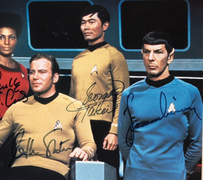 Star Trek Cast-Signed Photo - All 7 Original Crew Members of the Starship Enterprise (ScoreBoard) (BAS)