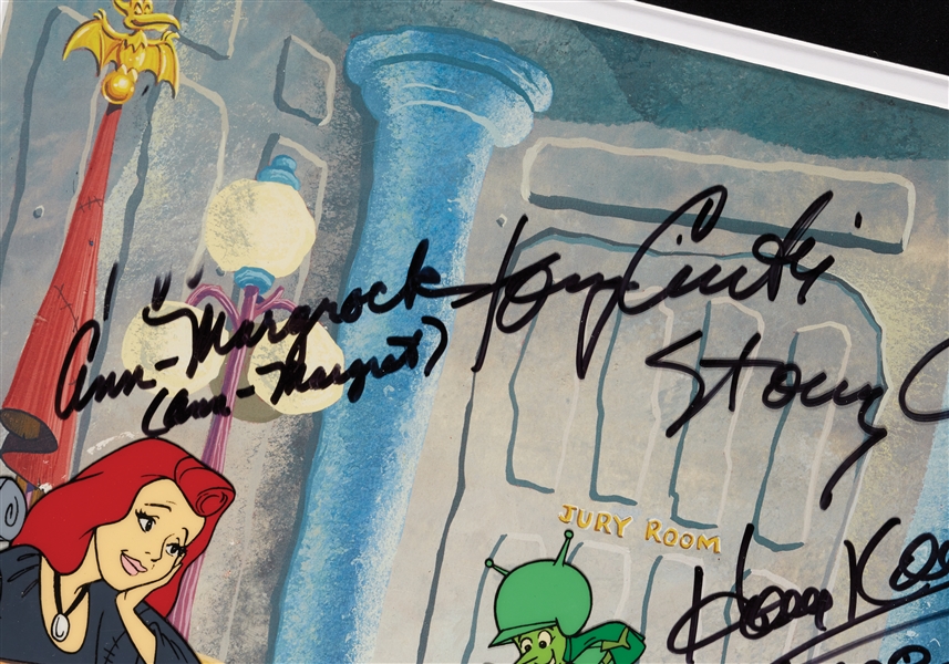 The Flintstones Cast-Signed Animation Cel with Hanna & Barbera (385/500) (JSA)