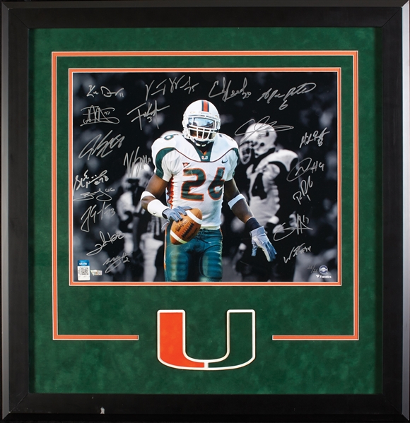 Miami Hurricanes Legends Multi-Signed Sean Taylor Photo with Reed, Johnson, McGahee, Gore (26/26) (Fanatics)