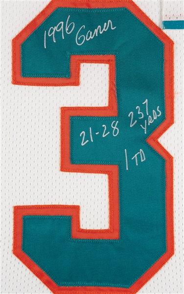 Dan Marino 1996 Game-Used & Signed Dolphins Jersey Inscribed 21-28, 237 Yards, 1 TD (11/17/96) (Fanatics) (BAS)