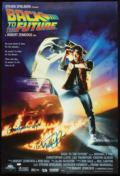 Michael J. Fox & Christopher Lloyd Dual-Signed Back to the Future Poster (PSA/DNA)