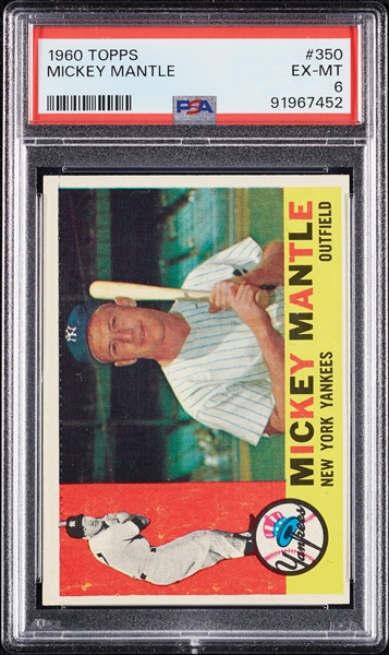 1960 Topps Mickey Mantle No. 350 PSA 6