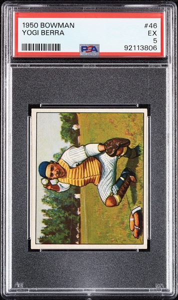 1950 Bowman Yogi Berra No. 46 PSA 5