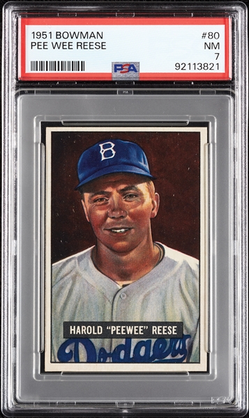 1951 Bowman Pee Wee Reese No. 80 PSA 7