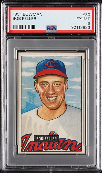 1951 Bowman Bob Feller No. 30 PSA 6