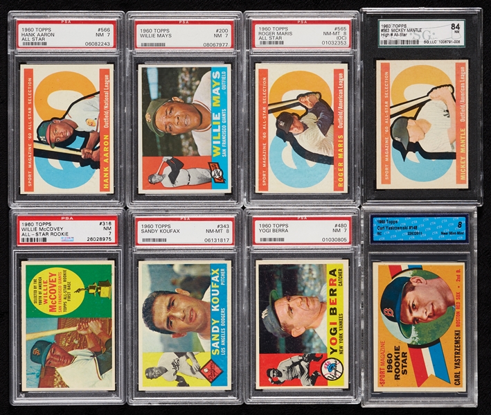 1960 Topps Super High-Grade Complete Set, 366 PSA 8’s (572)