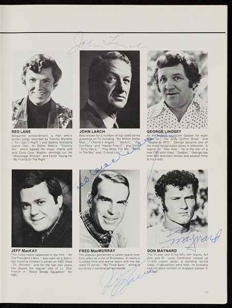 Multi-Signed Roy Clark Celebrity Golf Tournament Programs with Mickey Mantle, Bob Hope (7)