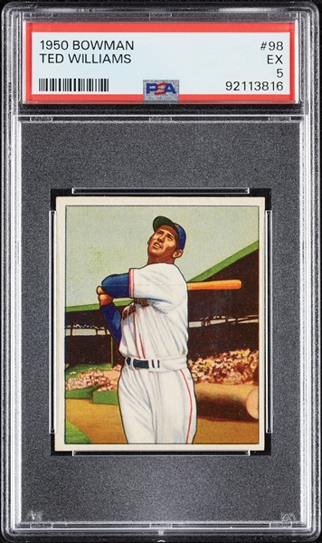 1950 Bowman Ted Williams No. 98 PSA 5