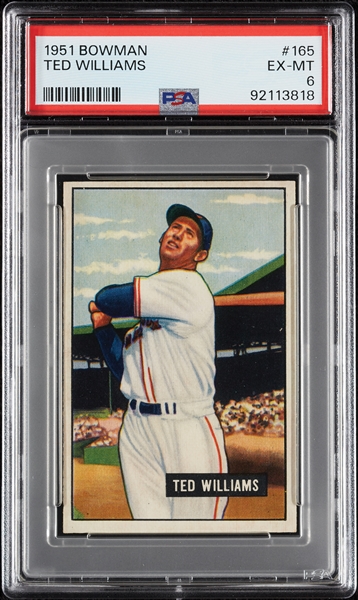 1951 Bowman Ted Williams No. 165 PSA 6