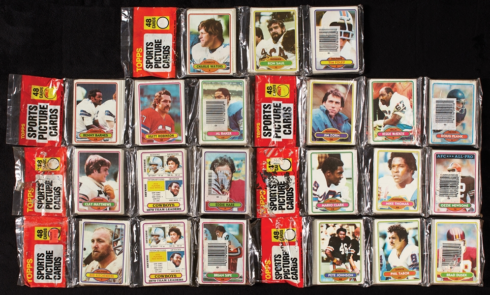 1980 Topps Football Rack Packs Group (25)