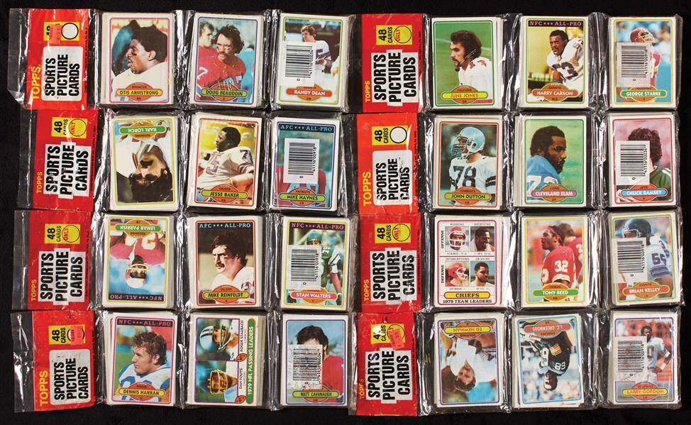 1980 Topps Football Rack Packs Group (25)