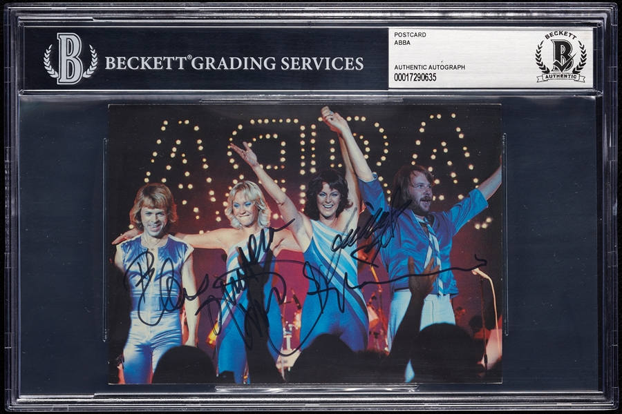 ABBA Group-Signed Postcard (BAS)