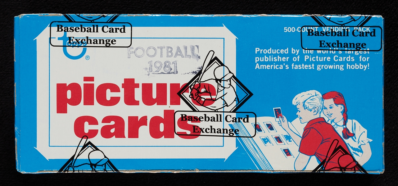 1981 Topps Football Vending Box (500) (Fritsch/BBCE)