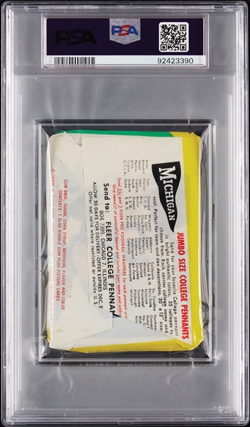 1961 Fleer Football 1st Series Wax Pack (Graded PSA 8)