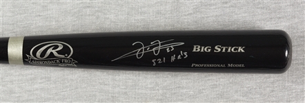 Frank Thomas Signed Rawlings Bat Inscribed "521 HRs" (BAS)