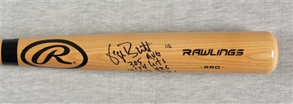 George Brett Signed Rawlings Bat with Multiple Inscriptions (1/6) (MLB) (Fanatics)