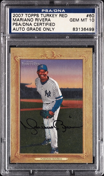 Mariano Rivera Signed 2007 Topps Turkey Red No. 60 (Graded PSA/DNA 10)