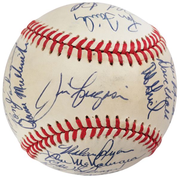 1978 California Angels Team-Signed Baseball with Lyman Bostock