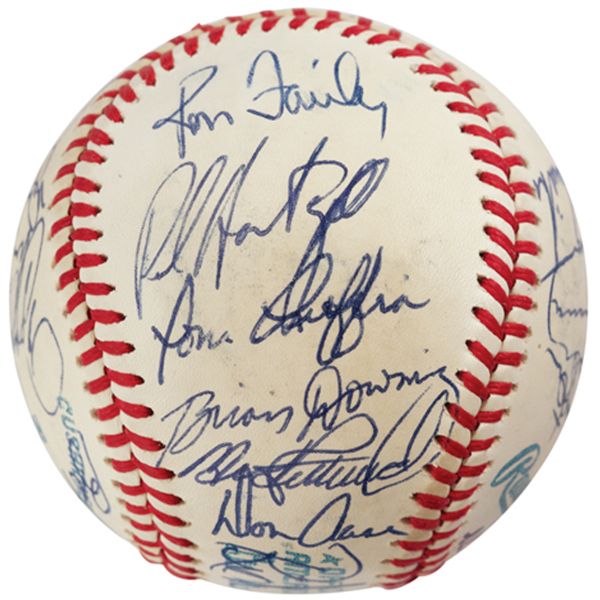 1978 California Angels Team-Signed Baseball with Lyman Bostock