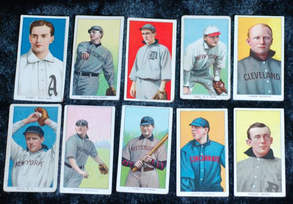 1909-11 T206 lot of 10 with Fred Clarke 