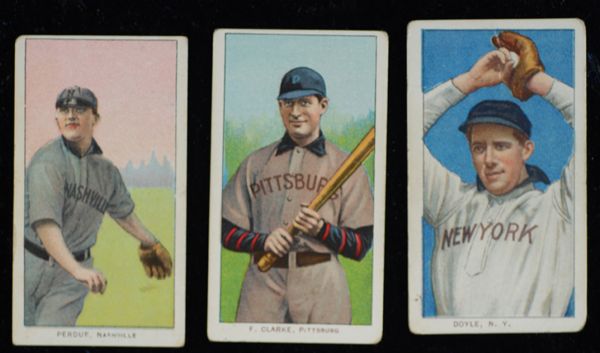 1909-11 T206 lot of 10 with Fred Clarke 