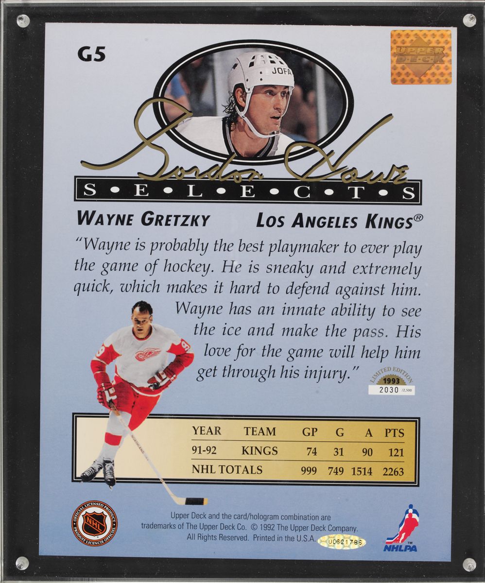 Lot Detail - Wayne Gretzky Upper Deck Authenticated(UDA