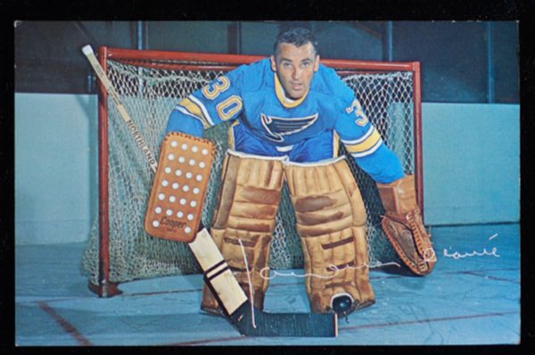 Jacques Plante Signed Team Postcard