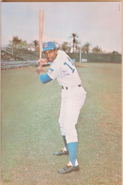 Ernie Banks Signed 1968 Sports Illustrated Poster