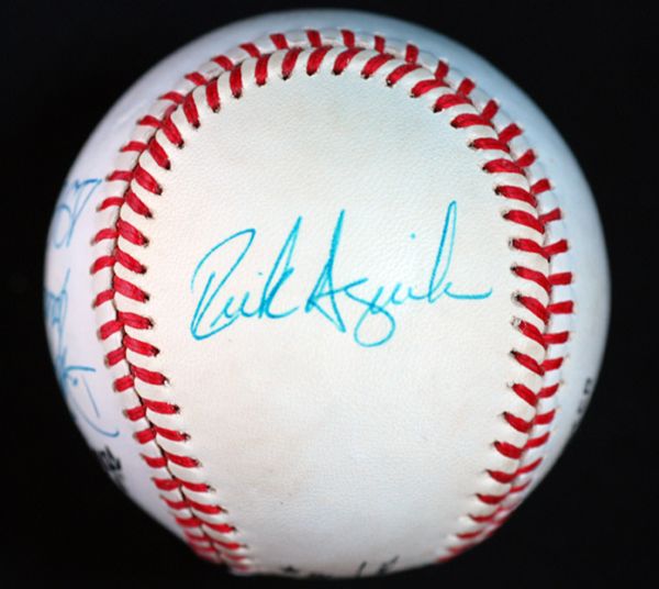 1986 New York Mets Pitchers Ball (5 Signatures) with Gooden