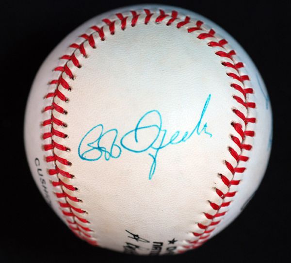 1986 New York Mets Pitchers Ball (5 Signatures) with Gooden