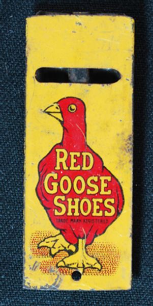 1940s Red Goose Shoes Metal Whistle