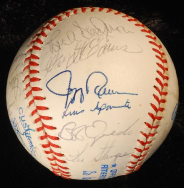 1983 Boston Red Sox Team-Signed Baseball (27 Signatures) with Rice, Boggs, Eckersley