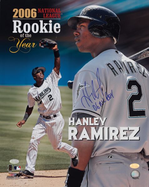 Hanley Ramirez Signed 16x20 Photo inscribed ROY