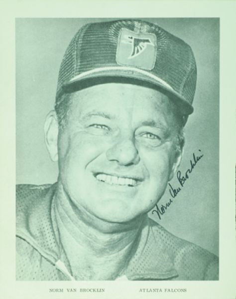 Norm Van Brocklin Signed 8x10 Photo