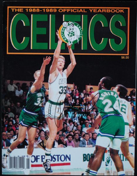 Reggie Lewis Signed 1988-89 Boston Celtics Yearbook