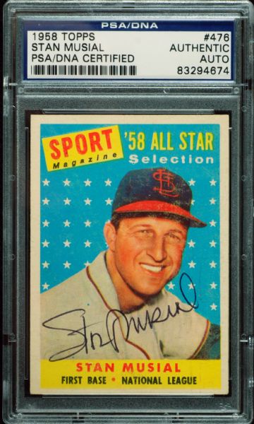 Stan Musial Signed 1959 Topps All-Star Card (PSA/DNA)