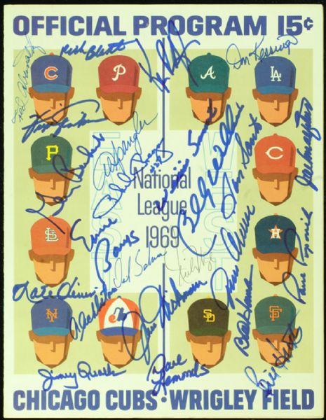 1969 Chicago Cubs Team-Signed Program (23 Signatures)