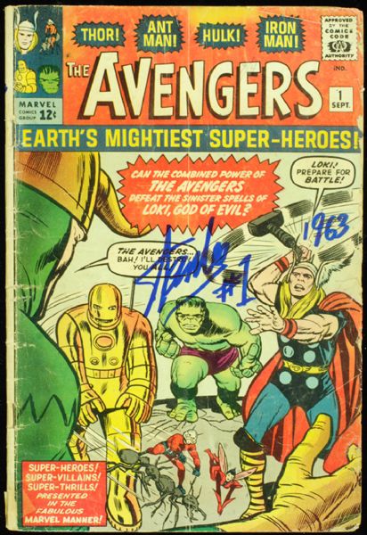 Avengers No. 1 Issue Signed by Stan Lee (1963) (PSA/DNA)