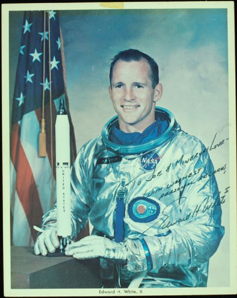 Edward H. White Signed 8x10 NASA Photo (PSA/DNA)