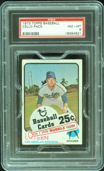 1973 Topps Baseball 5th Series Cello Pack PSA 8