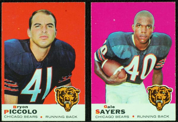 1969 Topps Football Cards of Gale Sayers and Brian Piccolo (2)