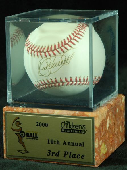 Kirby Puckett 8-Ball Tournament Trophy with Single-Signed Baseball