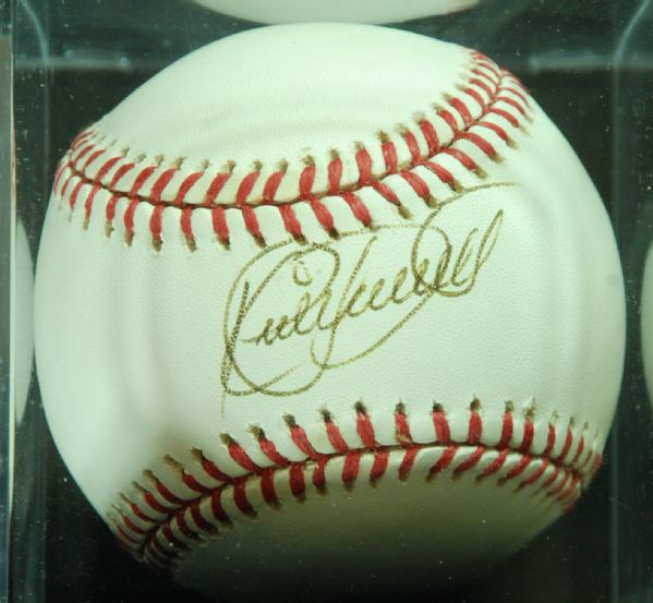 Kirby Puckett 8-Ball Tournament Trophy with Single-Signed Baseball