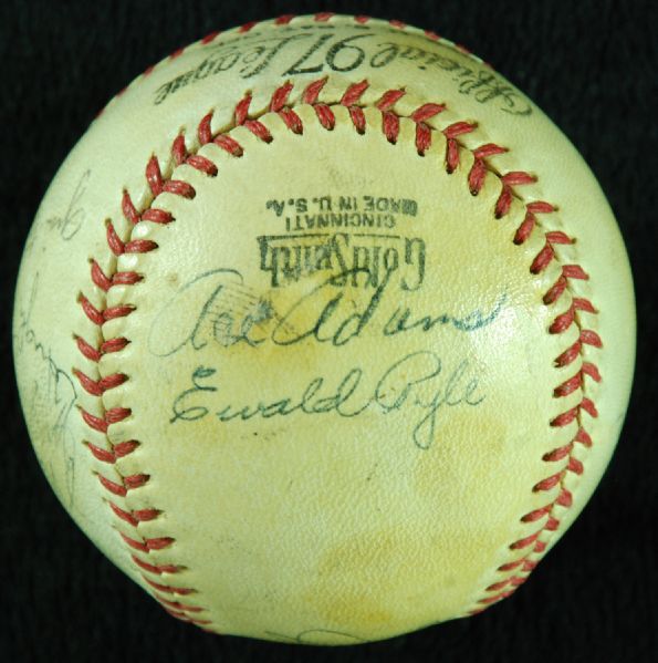 1944 New York Giants Team-Signed Baseball (16 Signatures) with Mel Ott