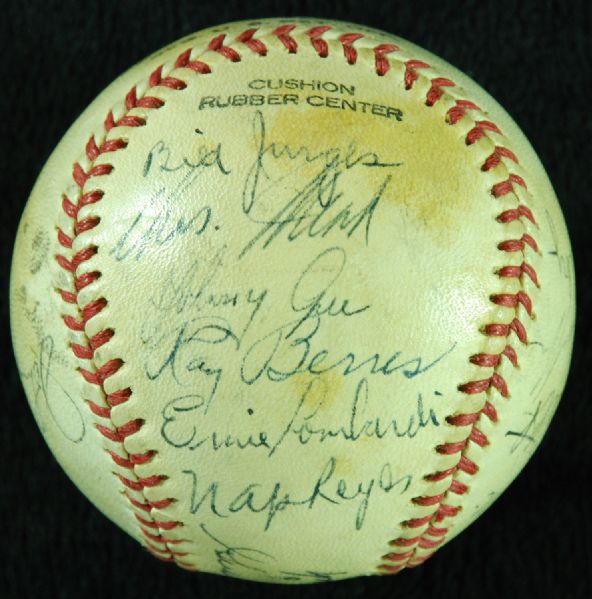 1944 New York Giants Team-Signed Baseball (16 Signatures) with Mel Ott